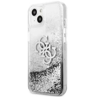 Guess GUHCP13SLG4GSI iPhone 13 mini 5,4" srebrny/silver hardcase 4G Big Liquid Glitter
