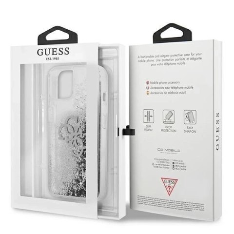 Guess GUHCP13SLG4GSI iPhone 13 mini 5,4" srebrny/silver hardcase 4G Big Liquid Glitter