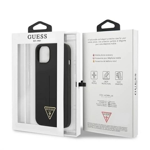 Guess GUHCP13SSLTGK iPhone 13 mini 5,4" czarny/black hardcase Silicone Triangle