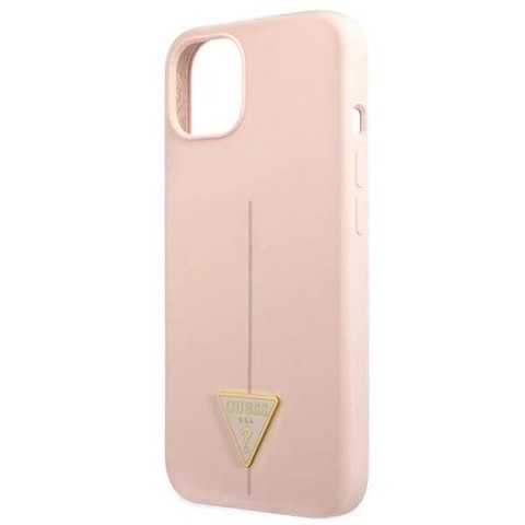 Guess GUHCP13SSLTGP iPhone 13 mini 5,4" różowy/pink hardcase Silicone Triangle