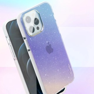 Kingxbar Ombre Series kolorowe brokatowe etui do iPhone 13 Pro niebieskofioletowy