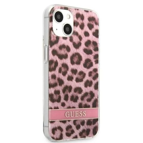 Guess GUHCP13MHSLEOP iPhone 13 6,1" różowy/pink hardcase Leopard