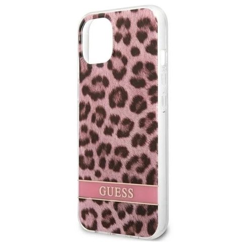 Guess GUHCP13MHSLEOP iPhone 13 6,1" różowy/pink hardcase Leopard