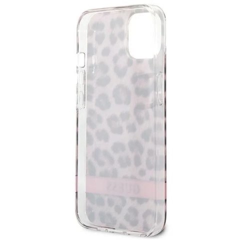 Guess GUHCP13MHSLEOP iPhone 13 6,1" różowy/pink hardcase Leopard