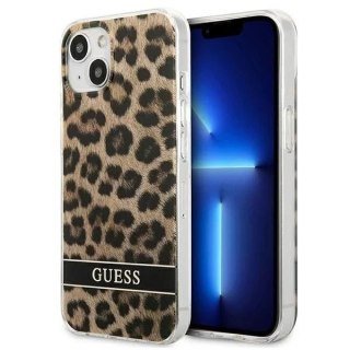 Guess GUHCP13MHSLEOW iPhone 13 6,1" brązowy/brown hardcase Leopard