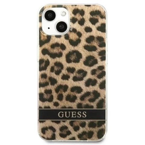 Guess GUHCP13MHSLEOW iPhone 13 6,1" brązowy/brown hardcase Leopard