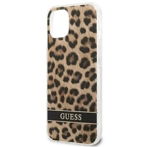 Guess GUHCP13MHSLEOW iPhone 13 6,1" brązowy/brown hardcase Leopard