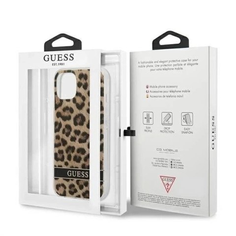 Guess GUHCP13MHSLEOW iPhone 13 6,1" brązowy/brown hardcase Leopard