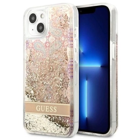 Guess GUHCP13MLFLSD iPhone 13 6,1" złoty/gold hardcase Paisley Liquid Glitter