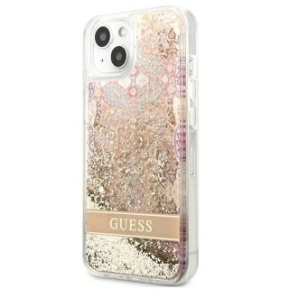 Guess GUHCP13MLFLSD iPhone 13 6,1" złoty/gold hardcase Paisley Liquid Glitter