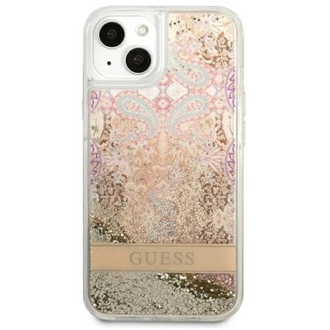 Guess GUHCP13MLFLSD iPhone 13 6,1" złoty/gold hardcase Paisley Liquid Glitter