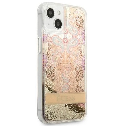 Guess GUHCP13MLFLSD iPhone 13 6,1" złoty/gold hardcase Paisley Liquid Glitter