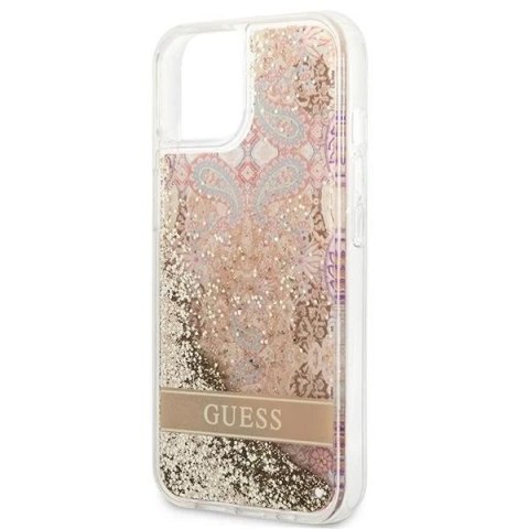 Guess GUHCP13MLFLSD iPhone 13 6,1" złoty/gold hardcase Paisley Liquid Glitter
