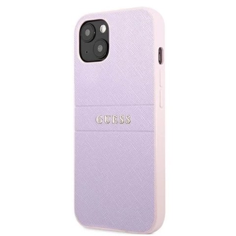 Guess GUHCP13MPSASBPU iPhone 13 6,1" purpurowy/purple Saffiano Hot Stamp & Metal Logo