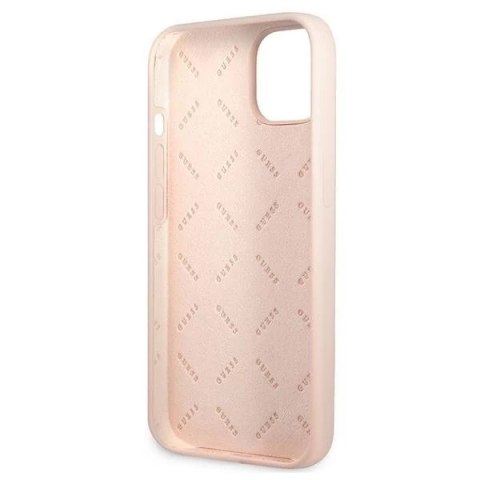 Guess GUHCP13MSLTGP iPhone 13 6,1" różowy/pink hardcase Silicone Triangle