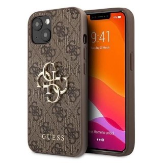 Guess GUHCP13S4GMGBR iPhone 13 mini 5,4" brązowy/brown hardcase 4G Big Metal Logo