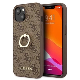 Guess GUHCP13S4GMRBR iPhone 13 mini 5,4" brązowy/brown hardcase 4G with ring stand