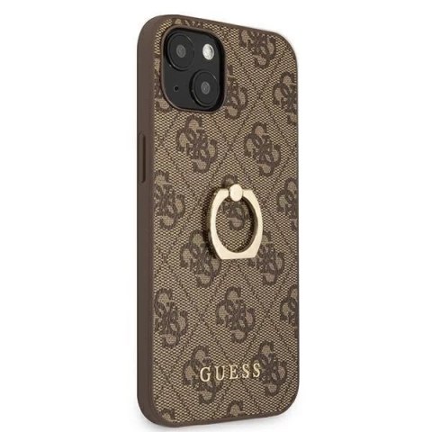 Guess GUHCP13S4GMRBR iPhone 13 mini 5,4" brązowy/brown hardcase 4G with ring stand