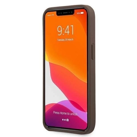 Guess GUHCP13S4GMRBR iPhone 13 mini 5,4" brązowy/brown hardcase 4G with ring stand