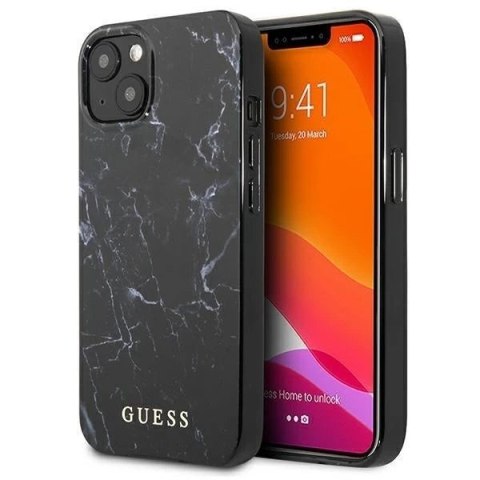 Guess GUHCP13SPCUMABK iPhone 13 mini 5,4" czarny/black hardcase Marble