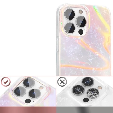 Kingxbar Shell Series luksusowe eleganckie etui na iPhone 13 perłowy-różowy