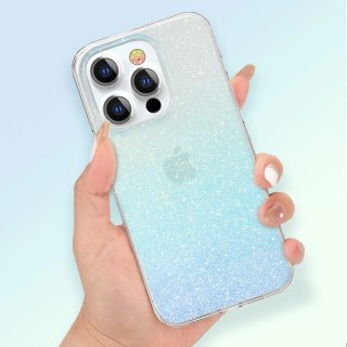 Kingxbar Streamer Series luksusowe eleganckie etui na iPhone 13 Pro niebieski (Glitter)