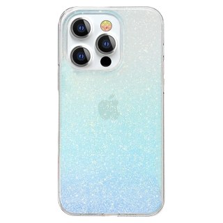 Kingxbar Streamer Series luksusowe eleganckie etui na iPhone 13 niebieski (Glitter)