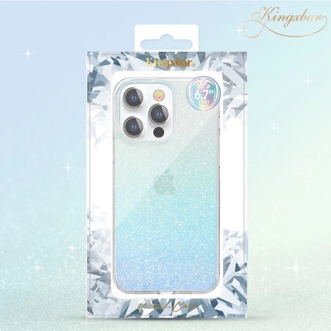 Kingxbar Streamer Series luksusowe eleganckie etui na iPhone 13 niebieski (Glitter)