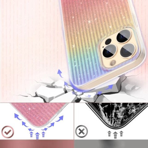 Kingxbar Travel Series luksusowe eleganckie etui na iPhone 13 Pro Max pomarańczowy (Sunset)