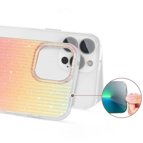 Kingxbar Travel Series luksusowe eleganckie etui na iPhone 13 Pro Max pomarańczowy (Sunset)