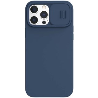 Nillkin CamShield Silky Silicone Case etui pokrowiec z osłoną na aparat do iPhone 13 Pro Max niebieski
