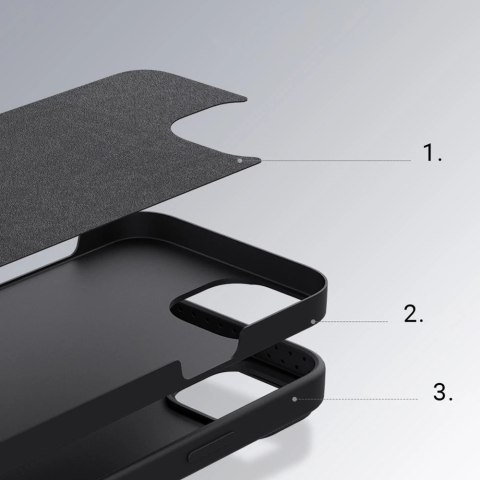 Nillkin CamShield Silky Silicone Case etui pokrowiec z osłoną na aparat do iPhone 13 czarny