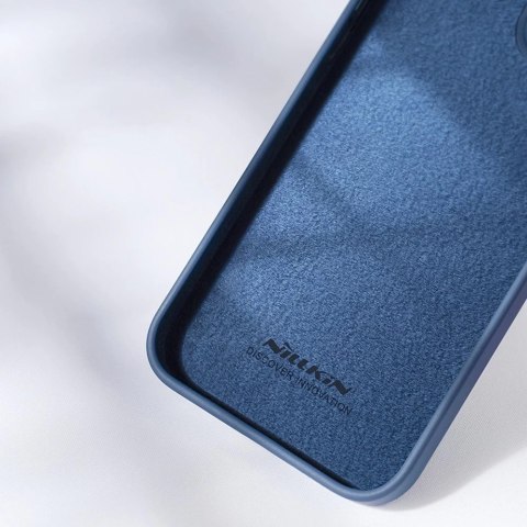 Nillkin CamShield Silky Silicone Case etui pokrowiec z osłoną na aparat do iPhone 13 niebieski