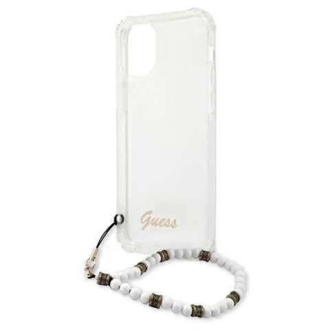 Guess GUHCP12LKPSWH iPhone 12 Pro Max 6,7" Transparent hardcase White Pearl