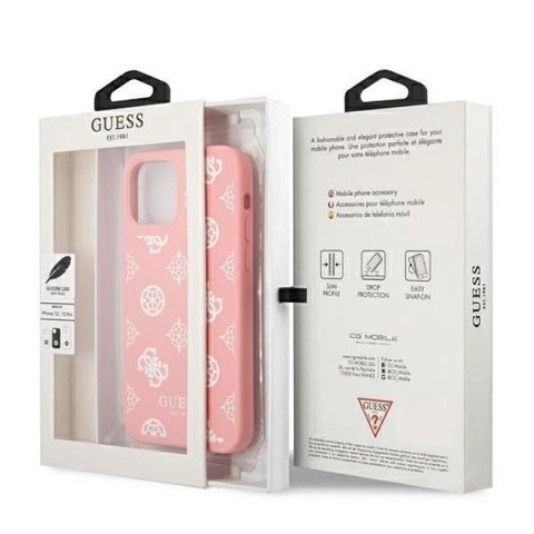 Guess GUHCP12LLSPEWPI iPhone 12 Pro Max 6,7" różowy/pink hard case Peony Collection