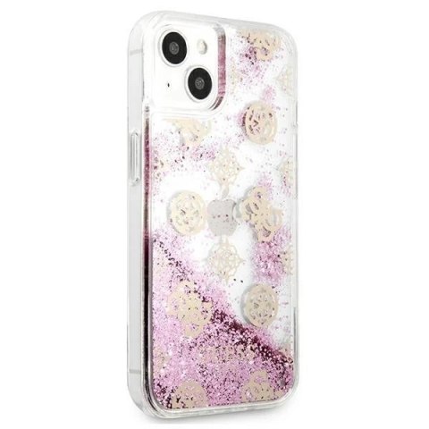 Guess GUHCP13MLGPEPI iPhone 13 6,1" różowy/pink hardcase Peony Liquid Glitter