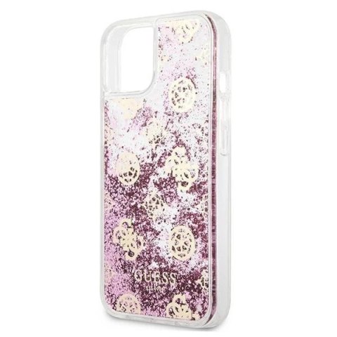 Guess GUHCP13MLGPEPI iPhone 13 6,1" różowy/pink hardcase Peony Liquid Glitter