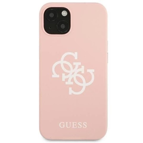 Guess GUHCP13MLS4GWPI iPhone 13 6,1" różowy/pink hard case Silicone 4G Logo