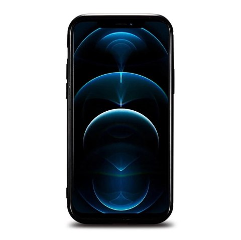 ICarer Leather Oil Wax etui pokryte naturalną skórą do iPhone 12 Pro / iPhone 12 brązowy (ALI1205-BN)