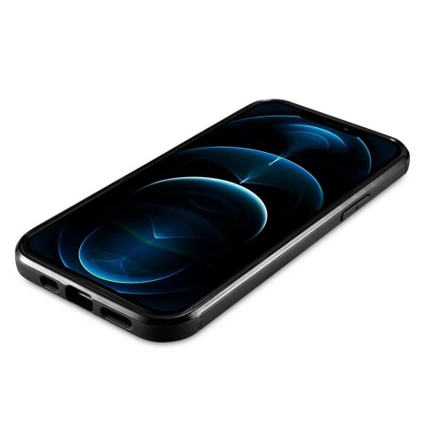 ICarer Leather Oil Wax etui pokryte naturalną skórą do iPhone 12 Pro / iPhone 12 brązowy (ALI1205-BN)