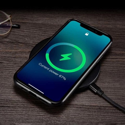 ICarer Leather Oil Wax etui pokryte naturalną skórą do iPhone 12 Pro / iPhone 12 brązowy (ALI1205-BN)