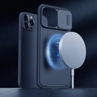 Nillkin CamShield Pro Magnetic Case pancerne etui pokrowiec osłona na aparat kamerę iPhone 13 Pro Max niebieski (kompatybilne z 