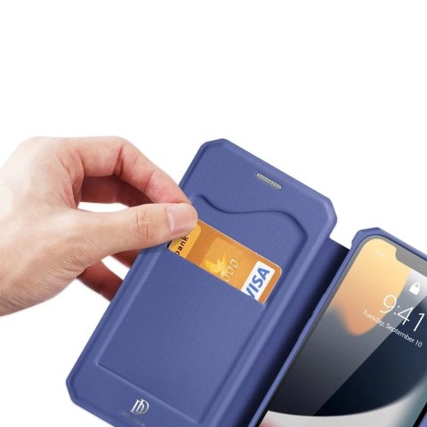 DUX DUCIS Skin X kabura etui pokrowiec z klapką iPhone 13 niebieski