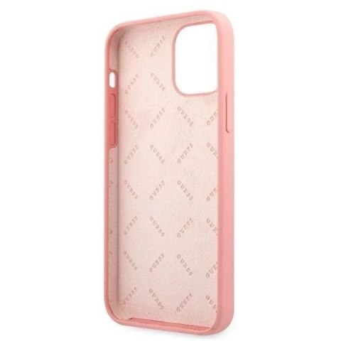 Guess GUHCP12MLSPEWPI iPhone 12/12 Pro 6,1" różowy/pink hard case Peony Collection
