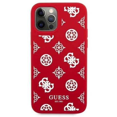 Guess GUHCP12MLSPEWRE iPhone 12/12 Pro 6,1" czerwony/red hard case Peony Collection