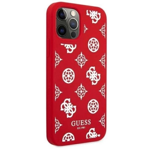 Guess GUHCP12MLSPEWRE iPhone 12/12 Pro 6,1" czerwony/red hard case Peony Collection
