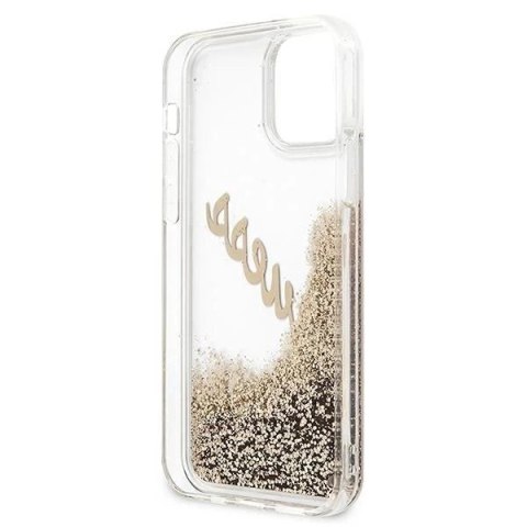 Guess GUHCP12SGLVSGO iPhone 12 mini 5,4" złoty/gold hardcase Glitter Vintage Script