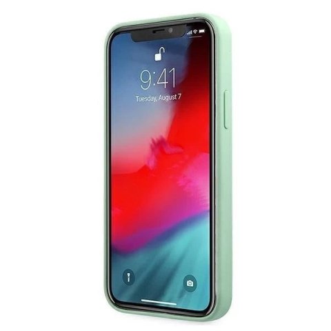 Guess GUHCP12SLSLMGGN iPhone 12 mini 5,4" zielony/green hardcase Metal Logo Script