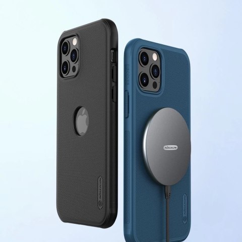 Nillkin Super Frosted Shield wzmocnione etui pokrowiec + podstawka iPhone 12 Pro Max czarny