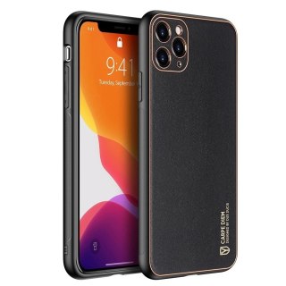 Dux Ducis Yolo eleganckie etui pokrowiec ze skóry ekologicznej iPhone 11 Pro czarny